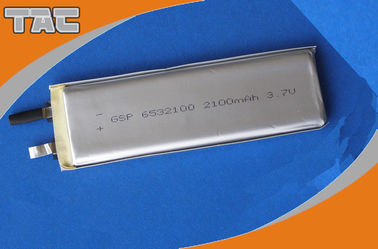 GSP6532100 3.7 v 2100mAh 리튬 이온 폴리머 배터리 셀