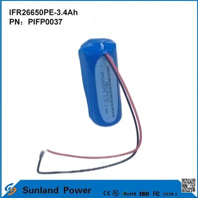 IFR26650PE-3.4Ah 3.2V LiFePO4 배터리 셀 태양광 전등 전등 원경 수명 2000 번