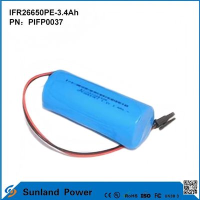 IFR26650PE-3.4Ah 3.2V LiFePO4 배터리 셀 태양광 전등 전등 원경 수명 2000 번