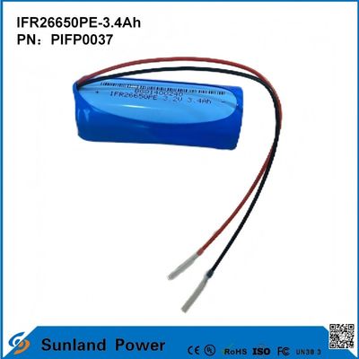 IFR26650PE-3.4Ah 3.2V LiFePO4 배터리 셀 태양광 전등 전등 원경 수명 2000 번
