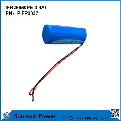 IFR26650PE-3.4Ah 3.2V LiFePO4 배터리 셀 태양광 전등 전등 원경 수명 2000 번