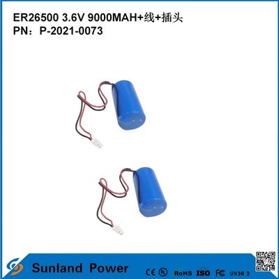 3.6V 9AH ER26500 원전 배터리 고고 안정적인 작동 전압