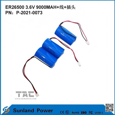 3.6V 9AH ER26500 원전 배터리 고고 안정적인 작동 전압