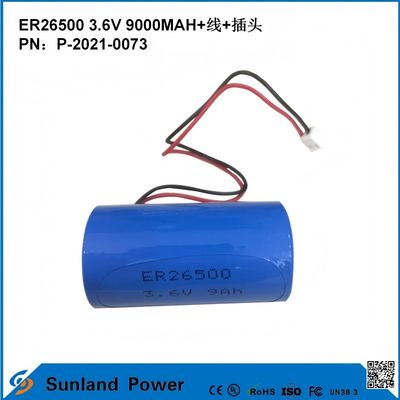 3.6V 9AH ER26500 원전 배터리 고고 안정적인 작동 전압