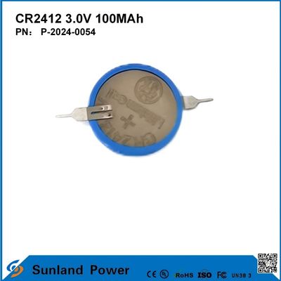 CR2412 3.0V 100MAH 리-MnO2 배터리 장수