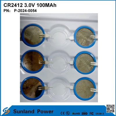 CR2412 3.0V 100MAH 리-MnO2 배터리 장수