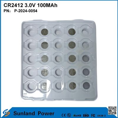 CR2412 3.0V 100MAH 리-MnO2 배터리 장수