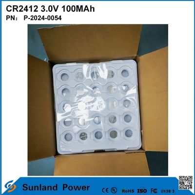 CR2412 3.0V 100MAH 리-MnO2 배터리 장수
