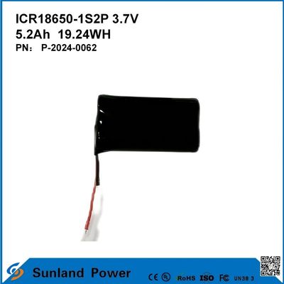ICR18650-1S2P 3.7V 5.2AH 19.24WH 재충전 배터리