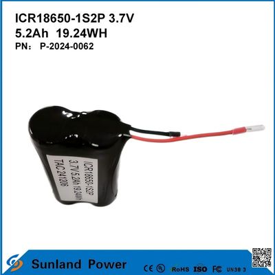 ICR18650-1S2P 3.7V 5.2AH 19.24WH 재충전 배터리