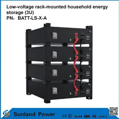 3U 저전압 지능형 제어 가정 에너지 저장장 모든 것을 한 대장 LiFePO4 51.2V 50A 5120Wh16S1P 알루미늄 껍질과 함께 프리스마 LFP 배터리 3.2V/100Ah 주기가 4000 주기로