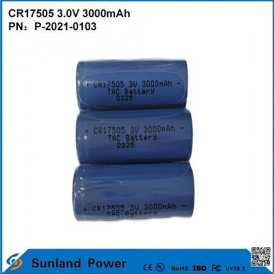 CR17505 3.0V 3000mAh 스마트 기기 의료 장비 운송 및 물류 스마트 가구 높은 용량 안정적인 배열 성능 전압 출력 긴 서비스 수명