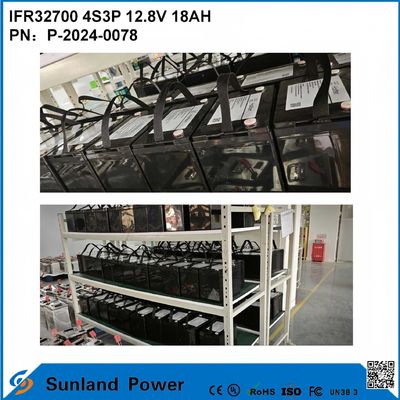 IFR32700 4S3P 12.8V 18Ah 태양광 홍수 조명 높은 밝기 LEDS 정원 태양광 조명 수명po4 배터리