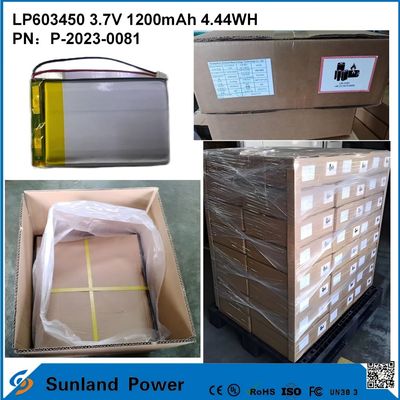 GP603450 소비자 전자제품 및 의료용 셀 1200mAh 3.7V UL & UN38.3 증권 및 사용자 정의 가능한 인증
