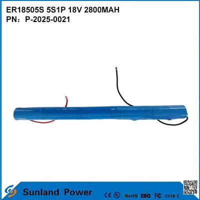 ER18505S 5S1P 18V 2800MAH 고온 내성, 고용량 배터리