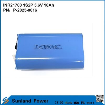 INR21700 1S2P 3.6V 10Ah 고속 충전, 높은 전력 요구 장치에 적합합니다!