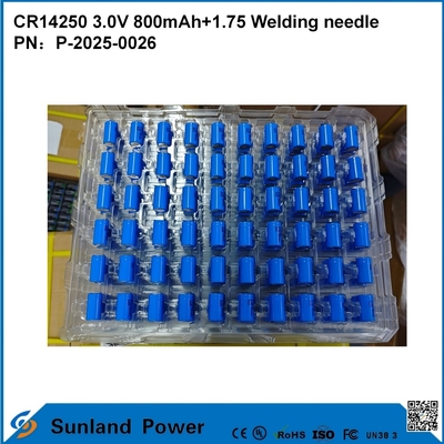 CR14250 3.0V 800mAh +1.75 용접 핀, 스마트 계량기, 수도 계량기, 전기 계량기, 가스 계량기, 메모리 백업, CMOS 메모리, RTC 실시간 시계, 무선 경보 센서 등에 사용 가능