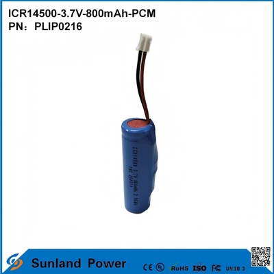ICR14500-3.7V-800mAh-PCM 배터리 LED 조명, 디지털 제품, 스마트 홈 기기, 무선 마우스, 전동 칫솔, 면도기에 적용