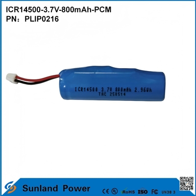 ICR14500-3.7V-800mAh-PCM 배터리 LED 조명, 디지털 제품, 스마트 홈 기기, 무선 마우스, 전동 칫솔, 면도기에 적용