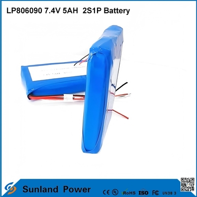 7.4V 5AH LP806090 2S1P 폴리머 리?? 이온 배터리