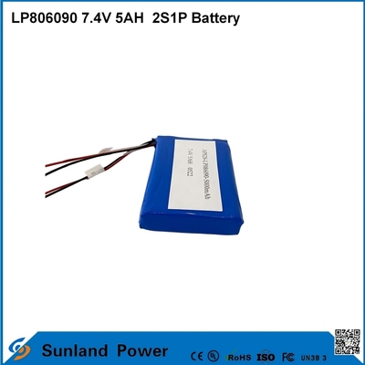 7.4V 5AH LP806090 2S1P 폴리머 리?? 이온 배터리