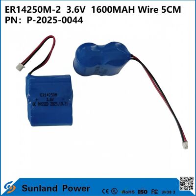ER14250M-2 3.6V 1600MAH 5CM 전선 배터리는 스마트 미터, 자동화 기기, 의료 기기, 무선 통신 장비, 방범 시스템, 자동차 전자 장치, 사물 인터넷 등에 사용됩니다.