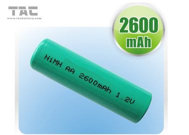 높은 용량 AA 2600mAh 녹색 전원 니켈 금속 화물 충전식 배터리