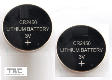 CR2450 3.0V 600mA Li Mn 시계 메모리 카드를 위해 버터 바른 1 차적인 리튬 동전 세포