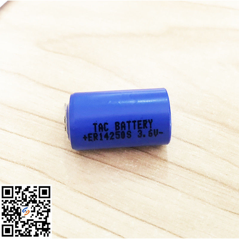 150°C 고온 ER14250S 3.6V 900mAh 열기록기 탭과 함께 기본 배터리