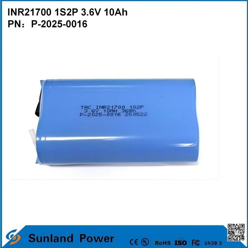 INR21700 1S2P 3.6V 10Ah 고속 충전, 높은 전력 요구 장치에 적합합니다!