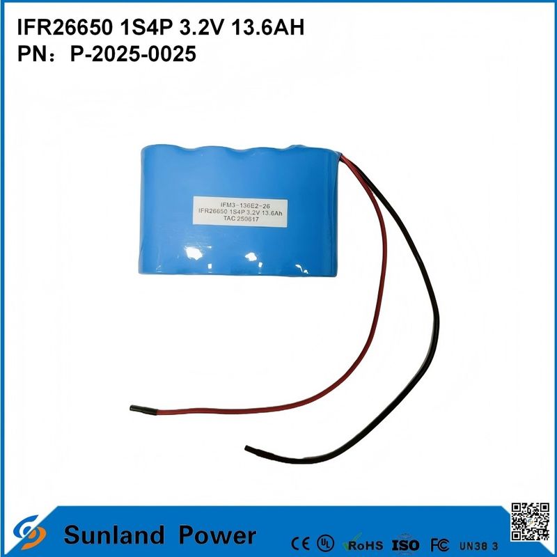 IFR26650 1S4P 3.2V 13.6Ah 배터리 가정 및 상업용 모바일 에너지 저장 고전력 전력 도구 드릴 톱 및 각 밀러