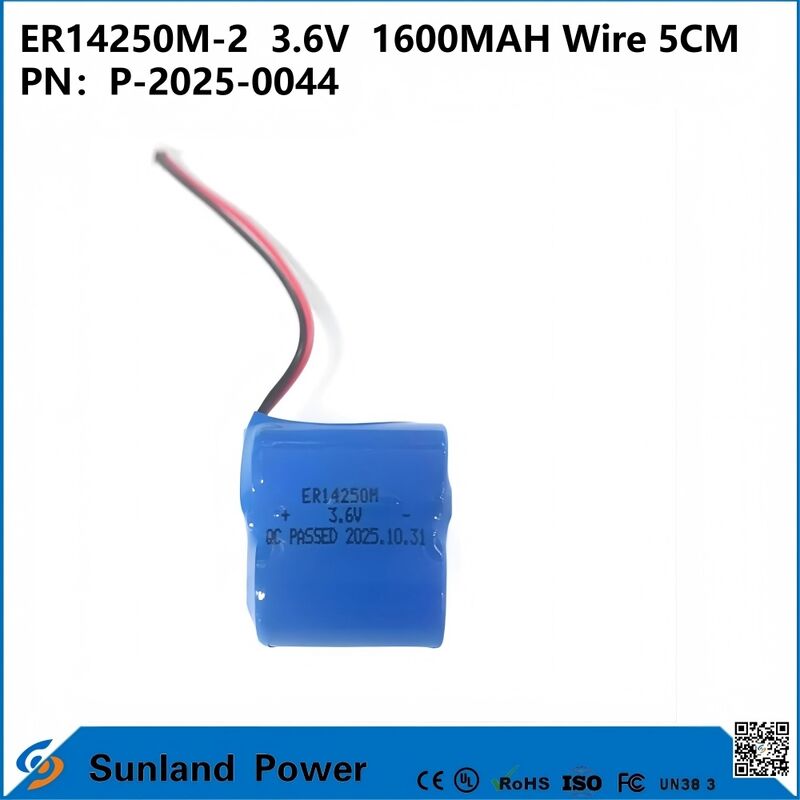ER14250M-2 3.6V 1600MAH 5CM 전선 배터리는 스마트 미터, 자동화 기기, 의료 기기, 무선 통신 장비, 방범 시스템, 자동차 전자 장치, 사물 인터넷 등에 사용됩니다.