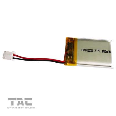 재충전이 가능한 LP042030 3.7V 180mAh 폴리머 리튬 이온 전지 리포 전지