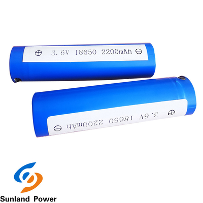 가전 제품류를 위한 ICR18650 3.7V 2200 mah 리튬 이온 원통형 전지