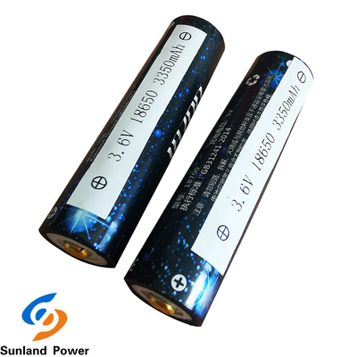 USB 단말기와 OEM 원통 리튬 이온 배터리 ICR18650 3.6V 3350 mah