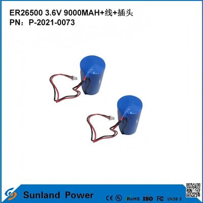 3.6V 9AH ER26500 원전 배터리 고고 안정적인 작동 전압
