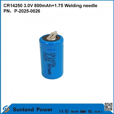 CR14250 3.0V 800mAh +1.75 용접 핀, 스마트 계량기, 수도 계량기, 전기 계량기, 가스 계량기, 메모리 백업, CMOS 메모리, RTC 실시간 시계, 무선 경보 센서 등에 사용 가능