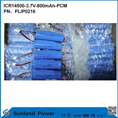 ICR14500-3.7V-800mAh-PCM 배터리 LED 조명, 디지털 제품, 스마트 홈 기기, 무선 마우스, 전동 칫솔, 면도기에 적용