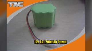 12V AA 1700mAh NiMH 충전지