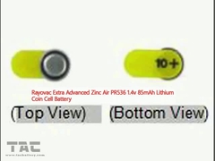 레이오백 엑스트라 어드밴스드 진크 에어 PR536 1.4v 85mAh 리?? 코인 셀 배터리