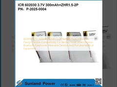 602030 3.7V 300mAh+ZHR1.5-2P 배터리 초 얇은 디자인으로 유연한 호환성 다양한 소형 스마트 기기 블루투스 이어폰 웨어러블 기기 및 휴대용 의료 장비
